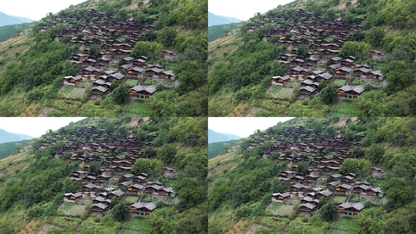 云南省迪庆藏族自治州维西傈僳族同乐村航拍