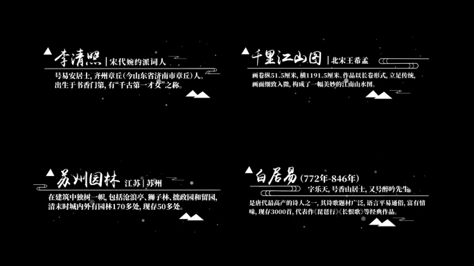 中国风字幕条人名条地名条角标人名地名出现