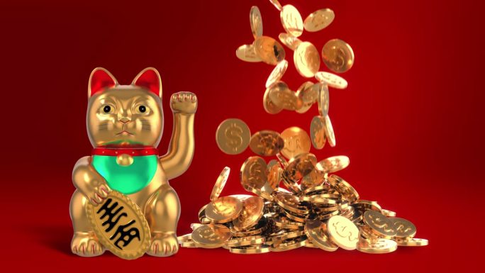 Lucky_Cat_With_Falling_Golden_Coins