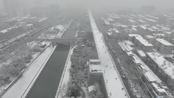 西安雪景