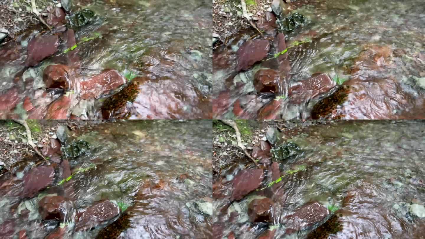 山间小溪流流水视频素材