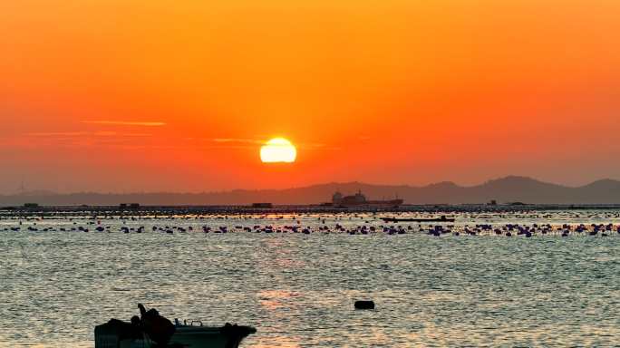 海上落日