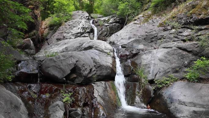 双龙峡景区小瀑布流水视频素材