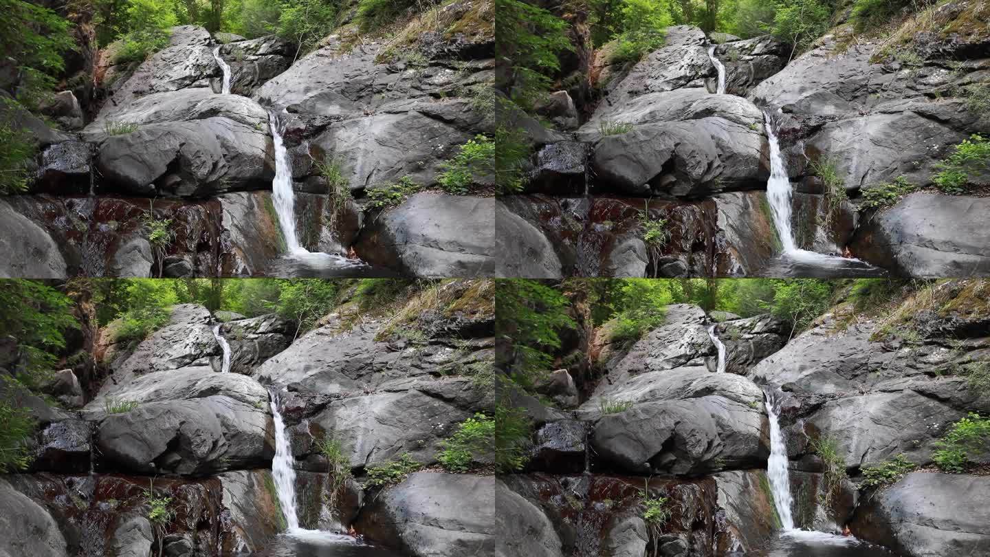 双龙峡景区小瀑布流水视频素材