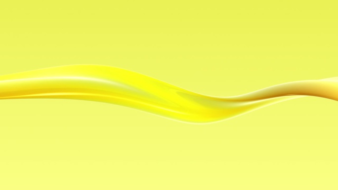 油黄色的液体在黄色的背景上流动