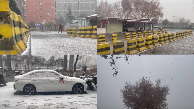 大雪暴雪北方雪景下雪