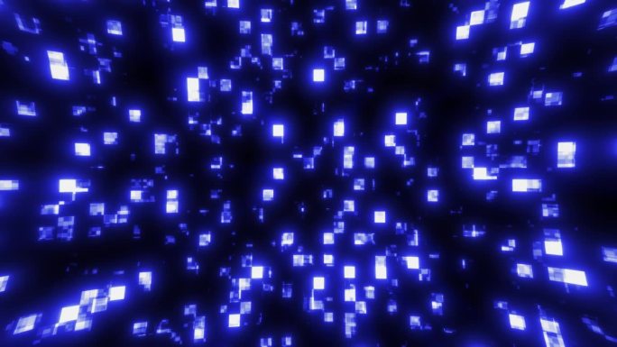 蓝色能量环发光块数字未来广场电脑明亮的背景