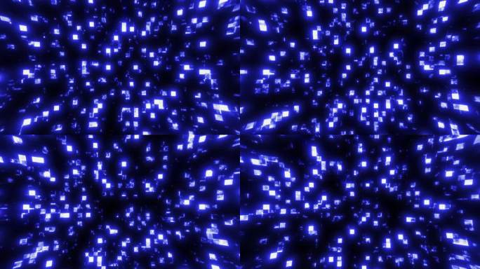 蓝色能量环发光块数字未来广场电脑明亮的背景