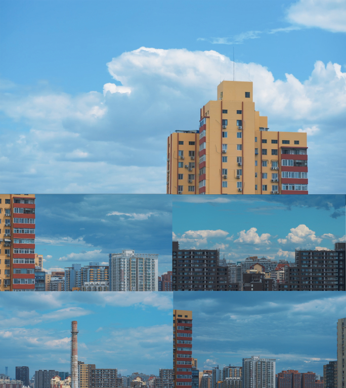 【原创】5款城市建筑的蓝天白云延时