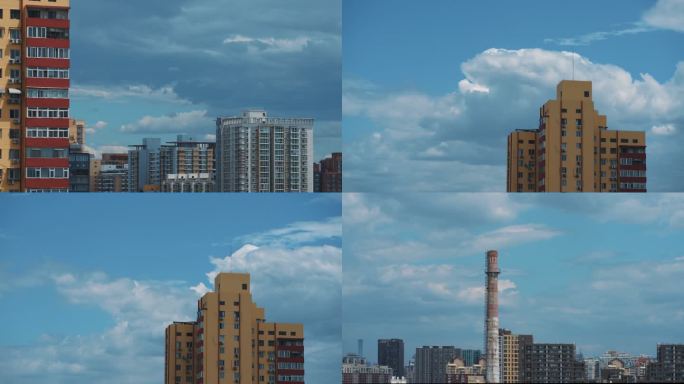 【原创】5款城市建筑的蓝天白云延时