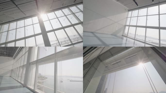 艺术光影空间超大落地玻璃空间艺术中心室内