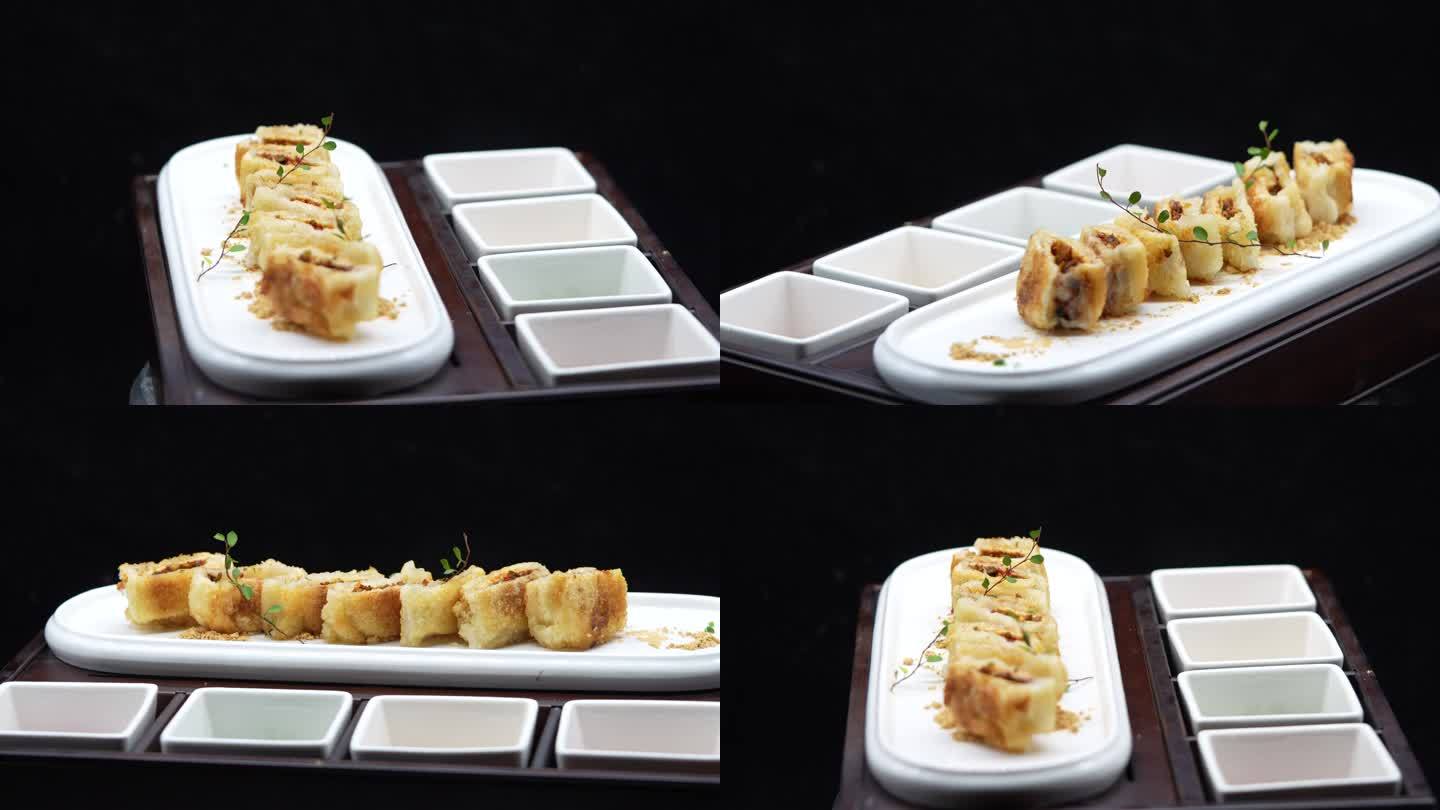 黔菜美食糍粑豆干展示视频4K