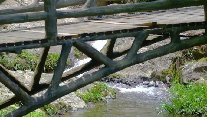 小桥流水农村户外休闲大自然风景风光视频素