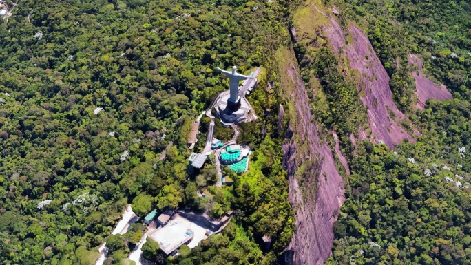 巴西 里约热内卢 基督山 航拍