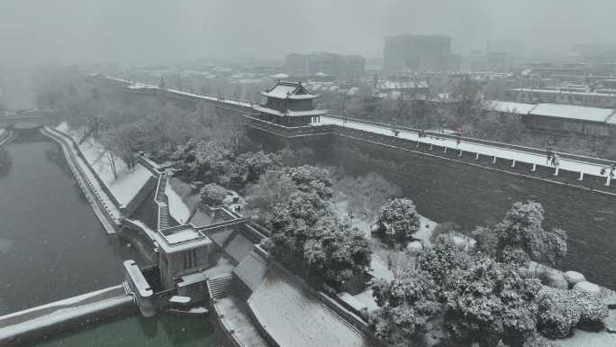 西安雪景