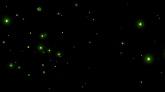 绿色萤火虫飘散粒子背景 2