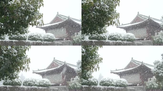 西安雪景