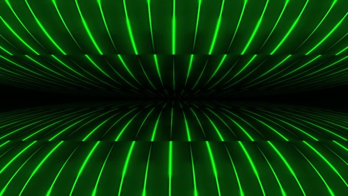 高科技绿色发光霓虹未来科技线黑色背景