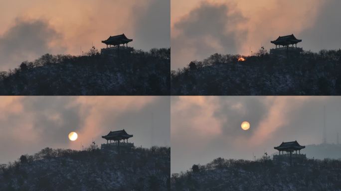 千佛山日出 济南 山东 日出 千佛山