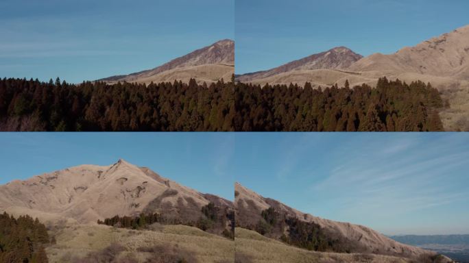 冬天的阿苏山火山