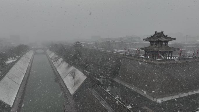 西安雪景