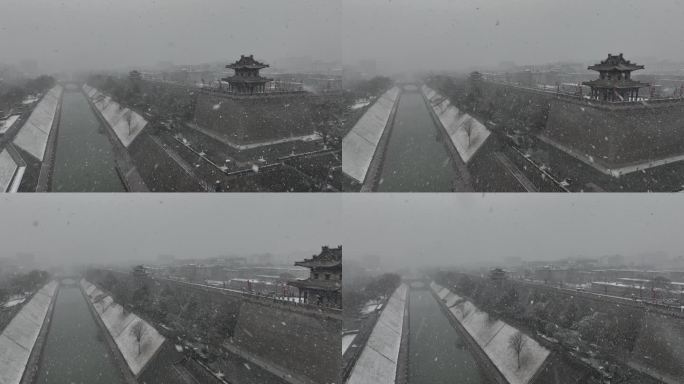 西安雪景