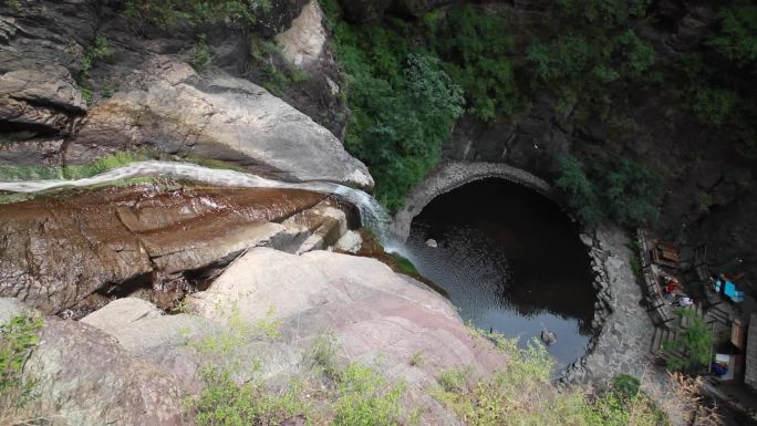 双龙峡景区小瀑布流水视频素材