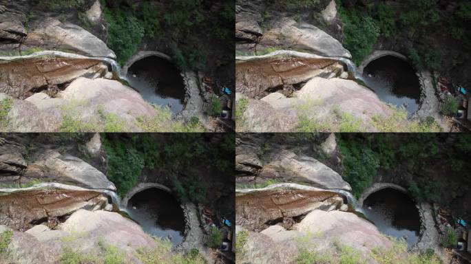 双龙峡景区小瀑布流水视频素材