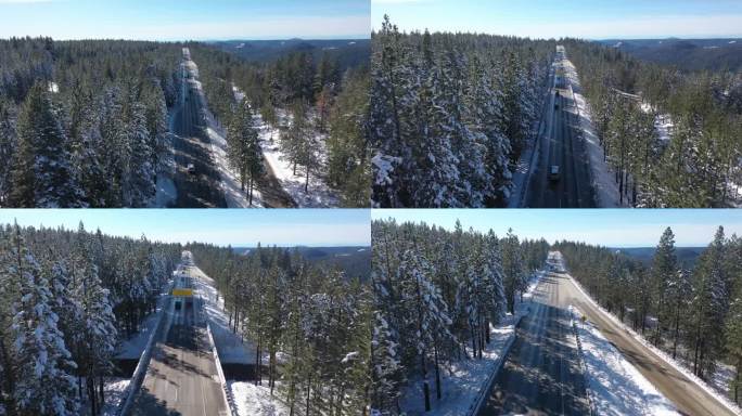 加州80号高速公路降雪