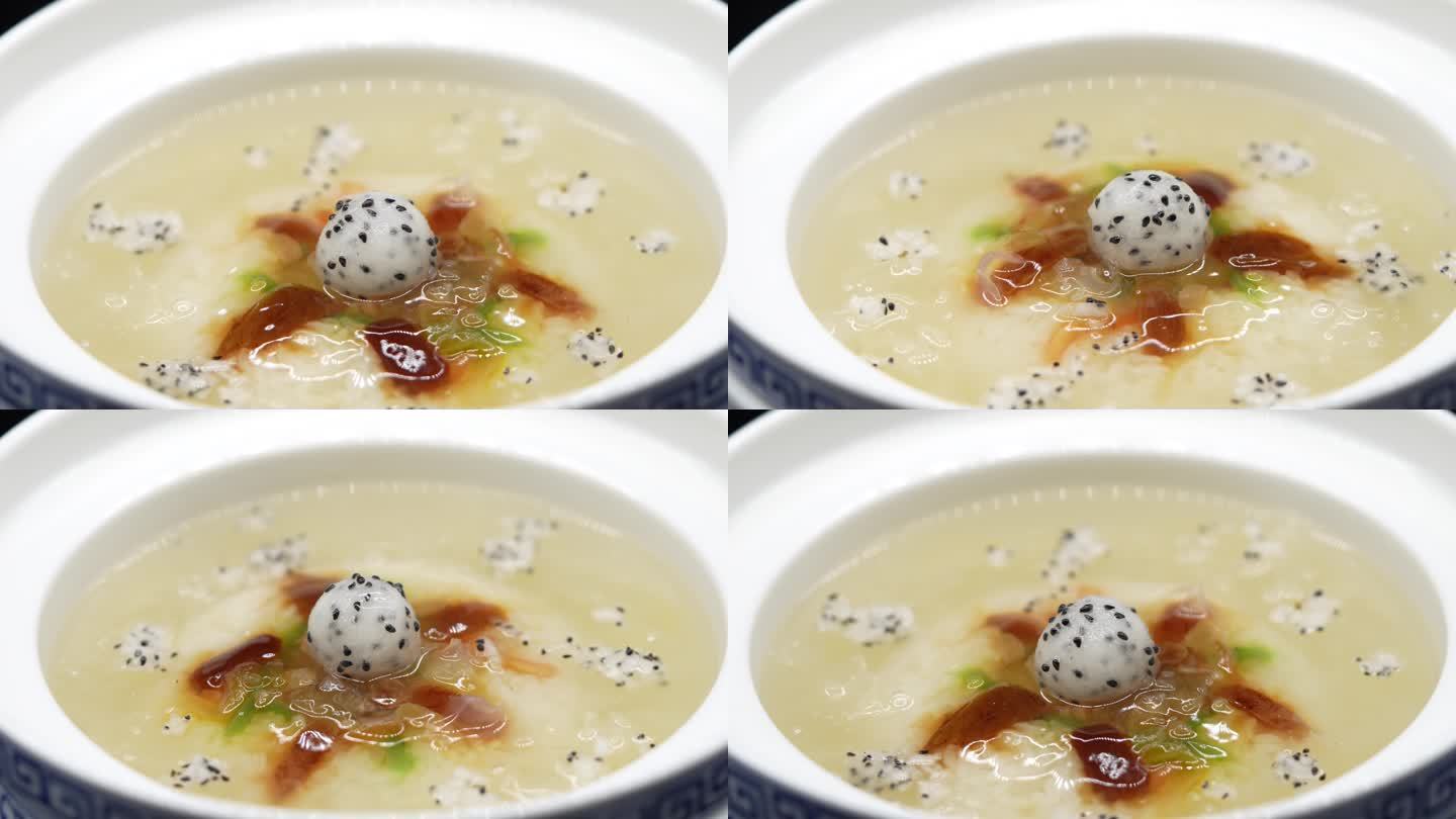 黔菜美食八宝饭八宝粥展示视频4K