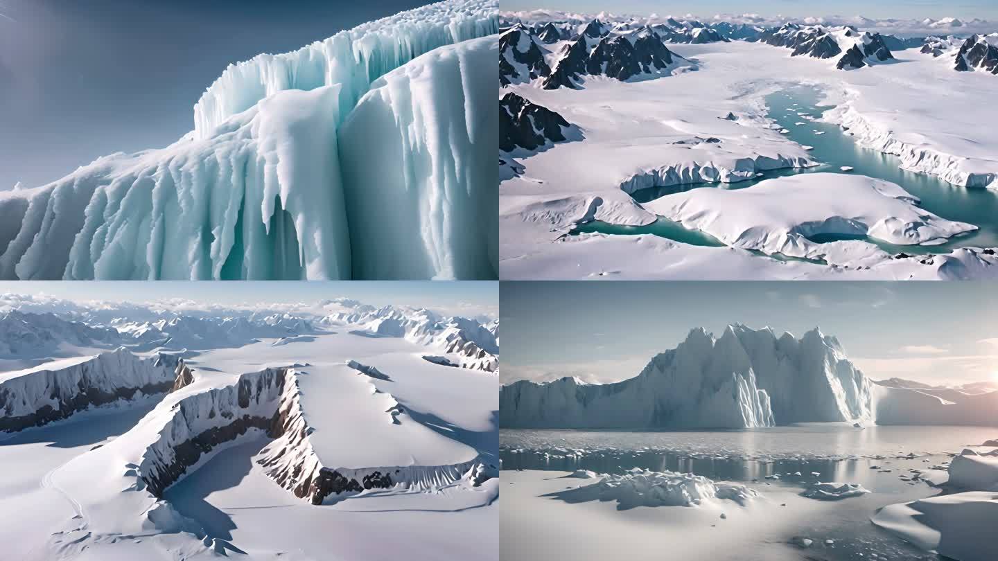 极地冰川雪景
