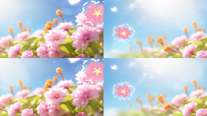 6K宽屏大屏唯美梦幻粉色花朵可爱背景