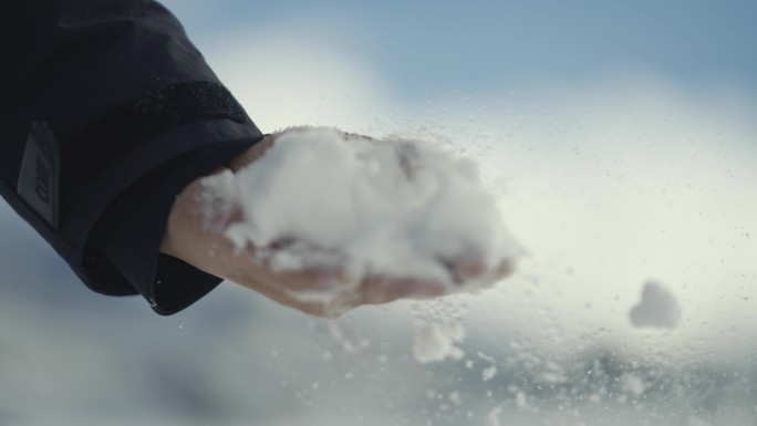 雪 雪景 玩雪 手抓雪