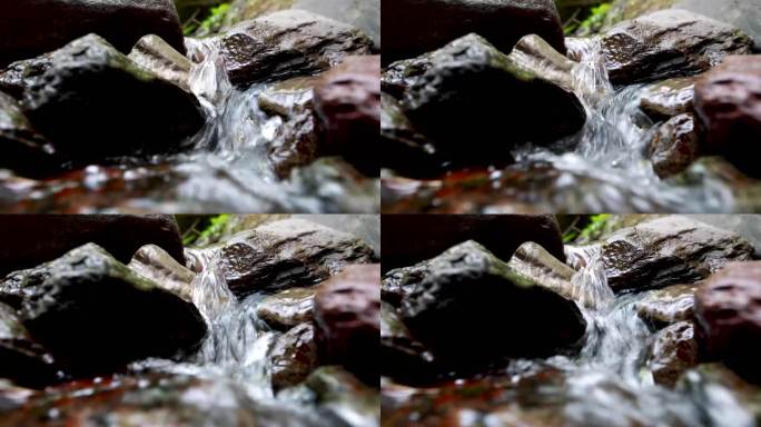 山区蜿蜒曲折的小溪流水视频素材