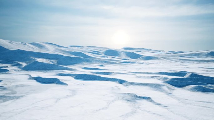 冰雪覆盖的北极沙漠