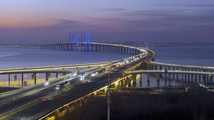 青岛跨海大桥最美最长高速出入18段合集