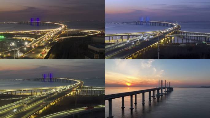 青岛跨海大桥最美最长高速出入18段合集