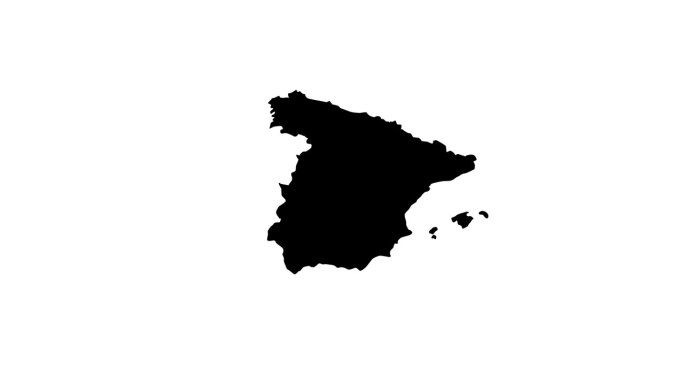 西班牙地图图标的动画视频