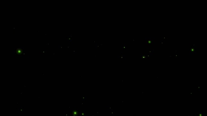 绿色萤火虫飘散粒子背景