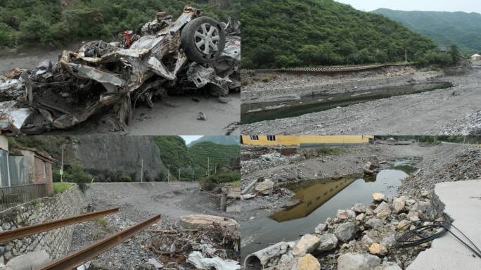 北京门头沟暴雨洪水之后受灾村庄真实现场2