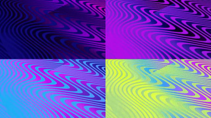 一个复古的运动脉冲迷幻的波形波对比彩色运动脉冲物理假设形状复古电子催眠扭曲的技术科学形状瞬态背景视频