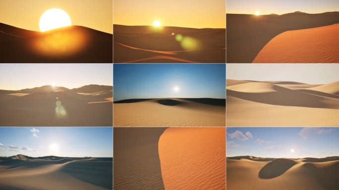 【4k】沙漠日出沙漠风光荒漠沙丘