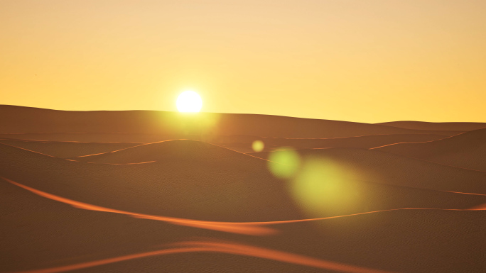 【4k】沙漠日出沙漠风光荒漠沙丘