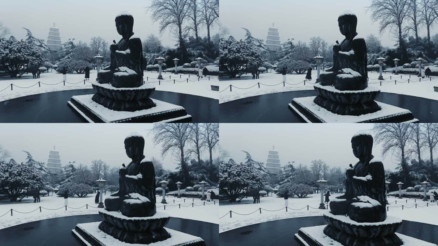 西安雪景