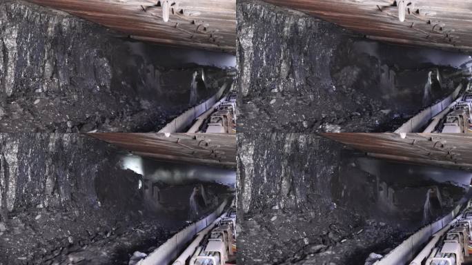 煤矿井下综采机割煤4K画面