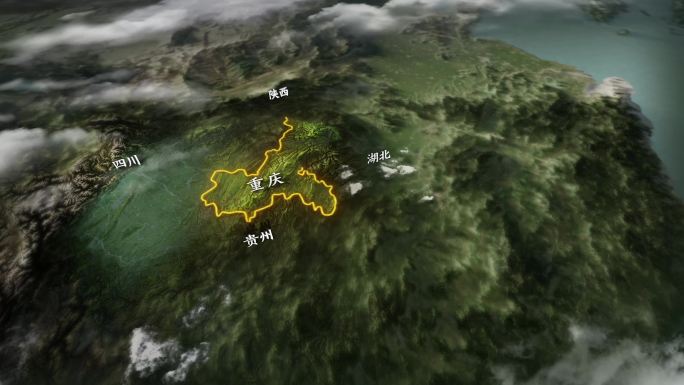 4K重庆地图地形图