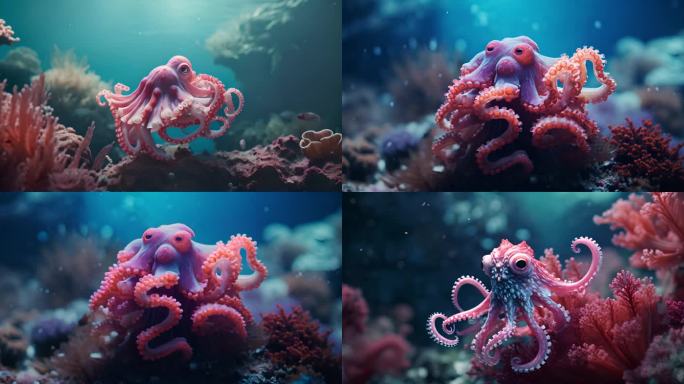 深海章鱼 海洋生物 深海