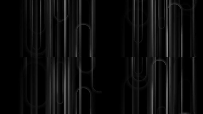 抽象的黑色运动背景与灰色银色光滑的线条