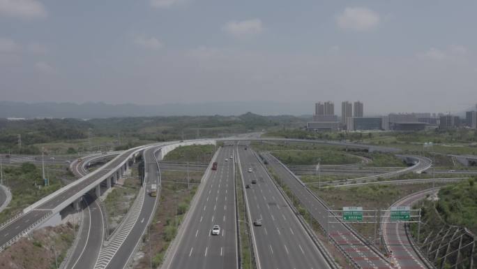 重庆高速快速路一纵线航拍4k原片
