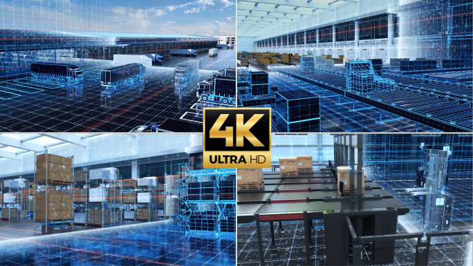 C4D数字化智慧仓库物流中心